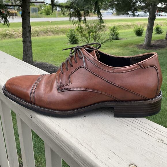 Johnston & Murphy Other - Johnston & Murphy Cap Toe Tan Sheepskin Men’s Size 10M Dress Oxford Shoe 20-1276